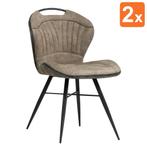 Stoelen | SPLASH | Microvezel/Metaal | Liver | Zwarte Poten, Verzenden, Nieuw in verpakking