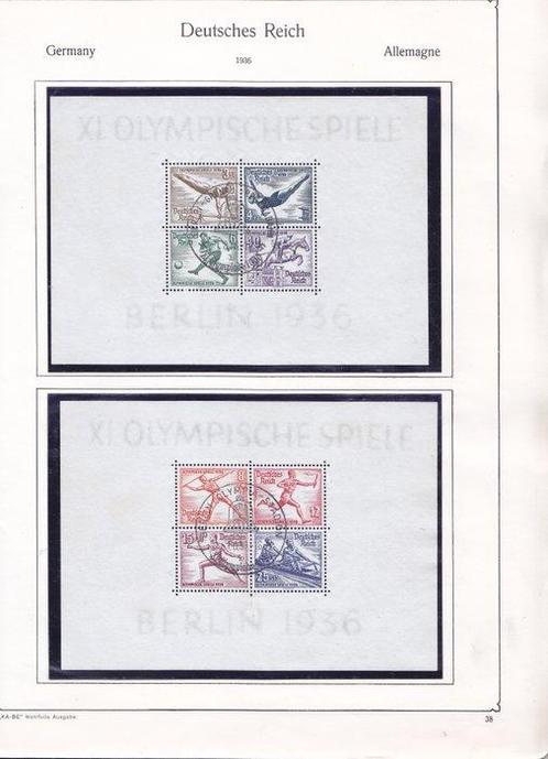 Duitse Rijk 1936 - Olympia Herinneringsblad met speciale, Postzegels en Munten, Postzegels | Europa | Duitsland