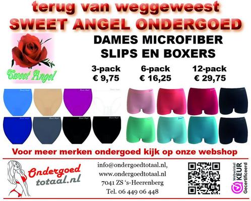 Sweet Angel microfiber dames ondergoed, Kleding | Dames, Ondergoed en Lingerie, Overige kleuren, Slip, Verzenden