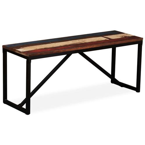 vidaXL Bankje 110x35x45 cm massief gerecycled hout, Huis en Inrichting, Banken | Voetenbanken en Poefen, Nieuw, Verzenden