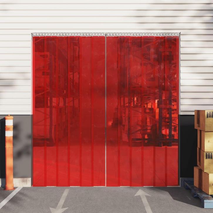 vidaXL Deurgordijn 300x2,6 mm 25 m PVC rood, Huis en Inrichting, Stoffering | Gordijnen en Lamellen, Rood, Nieuw, Verzenden