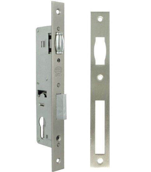 Rolslot met sluitplaat PC85 doornmaat 20 mm nikkel, Doe-het-zelf en Verbouw, Hang- en Sluitwerk, Nieuw, Ophalen of Verzenden