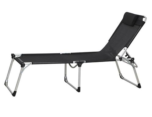 Siena Garden Sole Klappliege 214x70x45 cm Aluminium/Silber -, Tuin en Terras, Tuinsets en Loungesets, Ophalen of Verzenden