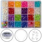 Fako Bijoux® - Kralen Set - Acryl - Sieraden Maken - Serie 6, Hobby en Vrije tijd, Verzenden, Nieuw