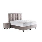 Opberg Boxspring Armoni – Taupe Velvet (Zonder Matras), Ophalen of Verzenden, Nieuw, Eenpersoons