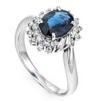 1.88 tcw Sapphire Ring Platina - Ring Saffier - Diamanten