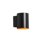 Moderne wandlamp zwart met goud rond - Sola, Nieuw, Modern