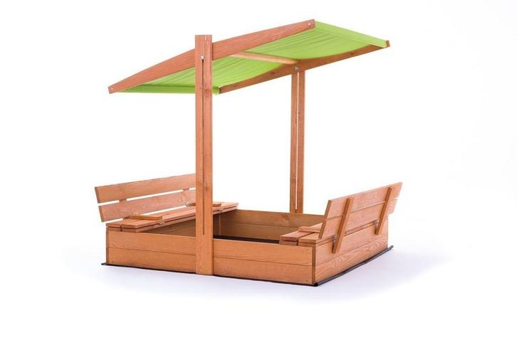 Zandbak Hout 120x120cm met Dak | Retourdeal 40%, Kinderen en Baby's, Speelgoed | Poppen, Nieuw, Overige typen, Ophalen of Verzenden