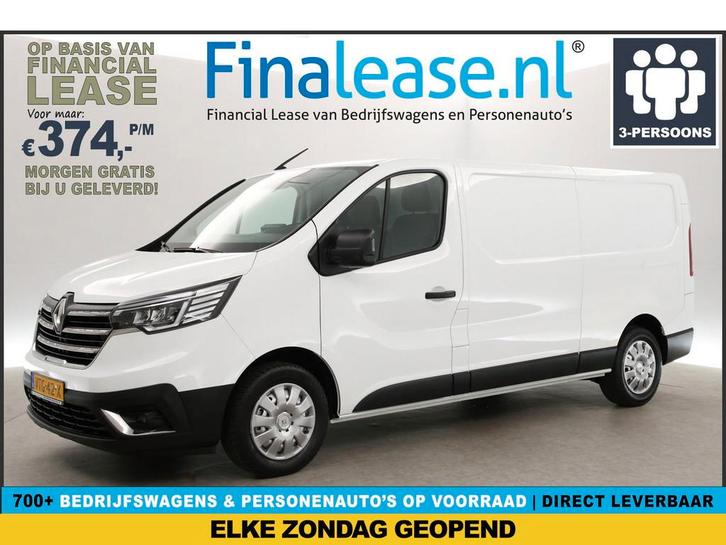 Renault Trafic 2.0 dCi T30 L2H1 Airco 3-Zits Cruise Carplay, Auto's, Bestelauto's, Lease, Handgeschakeld, Diesel, Renault, Wit