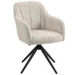 TRUUSK Draaibare Loungefauteuil - Gestoffeerd - Getuft - Vel, Huis en Inrichting, Stoelen, Verzenden, Nieuw
