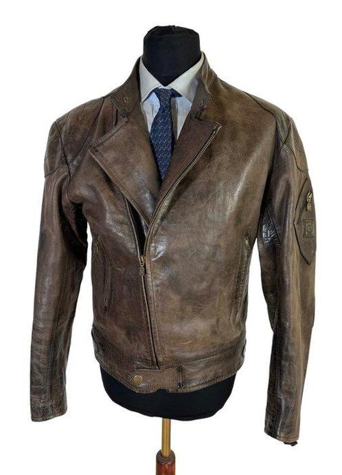 Belstaff England Special Leather Nail Jacket - Jas, Antiek en Kunst, Antiek | Kleden en Textiel