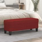vidaXL Bankje 100x35x41 cm stof wijnrood, Huis en Inrichting, Banken | Bankstellen, Verzenden, Nieuw, Stof, Minder dan 150 cm