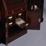 3 meter lange lage boekenkast met secretaire 1910 Maple & C, Ophalen of Verzenden