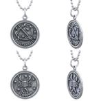 Echt zilveren ronde sterrenbeeld kettinghanger, Sieraden, Tassen en Uiterlijk, Kettinghangers, Verzenden, Nieuw, Zilver