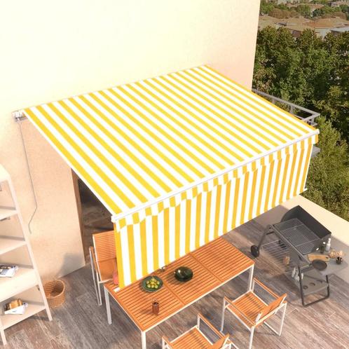 vidaXL Luifel handmatig uittrekbaar met rolgordijn 4x3 m, Tuin en Terras, Zonneschermen, Nieuw, Verzenden