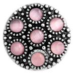 Fako Bijoux® - Click Button - Exclusive - Kattenoog - Roze, Verzenden, Nieuw