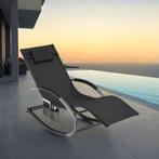 Ligstoel Taya, ergonomisch, schommelfunctie - zwart, Set van, Tuin en Terras, Tuinsets en Loungesets, Verzenden, Nieuw