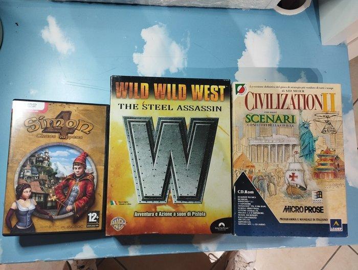 PC - Civilization 2 - Wild Wild West - Simon The sorcerer 4, Spelcomputers en Games, Spelcomputers | Overige Accessoires