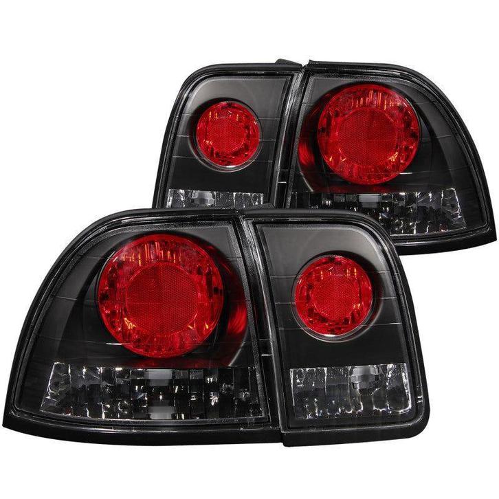 ANZO 1996-1997 Honda Accord Taillights Black - 221039, Auto-onderdelen, Verlichting, Ophalen of Verzenden