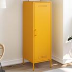 vidaXL buffetkast 36x39x113 cm staal mosterdgeel, Huis en Inrichting, Minder dan 50 cm, Verzenden, 100 tot 150 cm, Nieuw