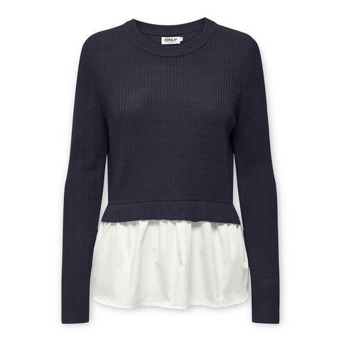 Only Trui met ronde hals ONLVIVIANA LS MIX O-NECK CC KNT, Kleding | Dames, Truien en Vesten, Nieuw, Verzenden