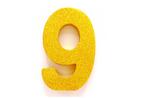 Goud Tafeldecoratie Cijfer 9 Glitter 20,5cm, Verzenden, Nieuw