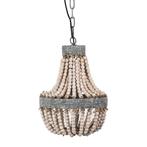 Perle kralen lamp Medium Binnenverlichting Alle hanglampen, Verzenden, Nieuw, Hout, Minder dan 50 cm