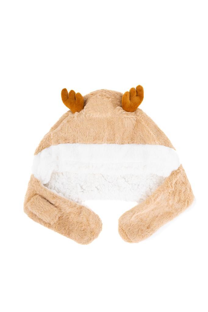 Muts Rendier Fleece Lichtbruin Bont Hoorns Oren Touwtjes Bru, Kinderen en Baby's, Kinderkleding | Mutsen, Sjaals en Handschoenen