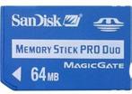 SanDisk Memory Stick Pro Duo - 64MB, Spelcomputers en Games, Verzenden, Zo goed als nieuw