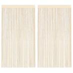 vidaXL Draadgordijnen 100x250 cm crème 2 st, Huis en Inrichting, Stoffering | Gordijnen en Lamellen, Verzenden, Nieuw, Crème