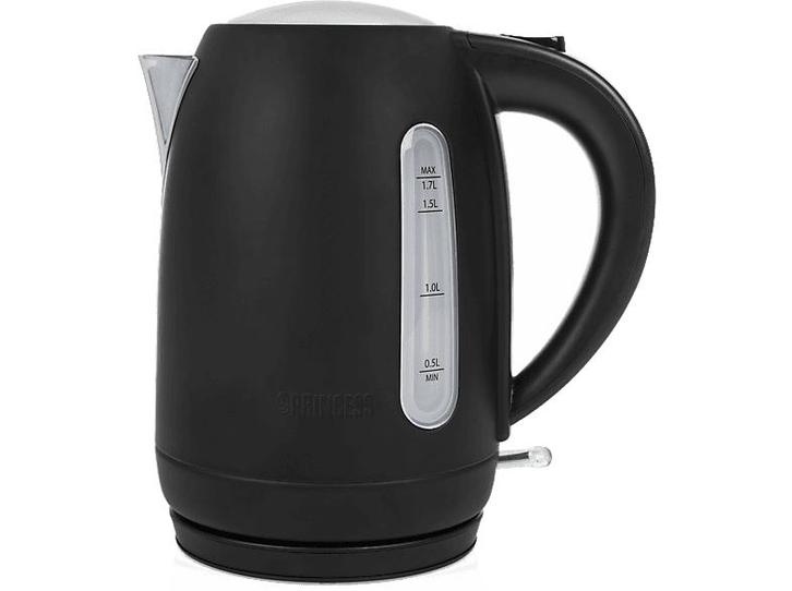 Princess -  236032 Black Steel, Witgoed en Apparatuur, Waterkokers, Nieuw, 1 tot 2 liter, Verzenden