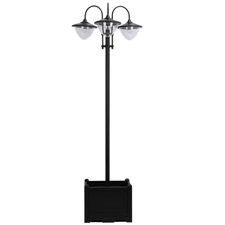 TRUUSK Solar Light Tuinlamp - 3-kops Lamp - Met Bloempot Voe, Tuin en Terras, Tuintafels, Nieuw, Verzenden