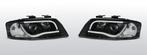 Koplampen Tube Light Real DRL| Audi A6 C5 2001-2004 | zwart, Verzenden, Nieuw, Audi
