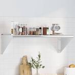 vidaXL Wandschap 100x45x31 cm roestvrijstaal zilverkleurig, Verzenden, Nieuw