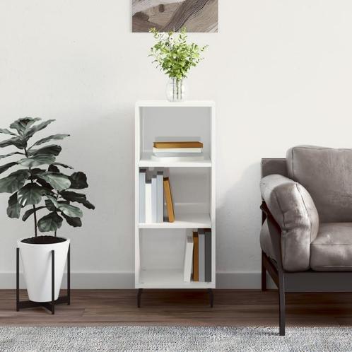 vidaXL Dressoir 34,5x32,5x90 cm bewerkt hout hoogglans wit, Huis en Inrichting, Kasten | Dressoirs, 25 tot 50 cm, Nieuw, Minder dan 50 cm