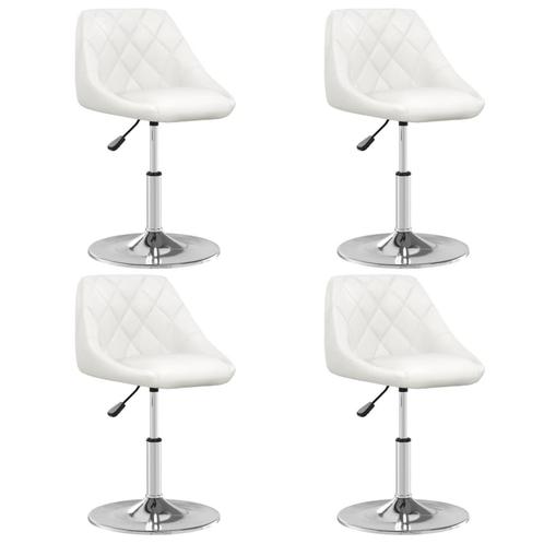 vidaXL Eetkamerstoelen 4 st kunstleer wit, Huis en Inrichting, Stoelen, Wit, Nieuw, Verzenden