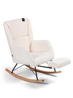 Aemely® Schommelstoel Relax - Wit Teddy, Blank Hout, Ophalen of Verzenden, Nieuw, Stoel(en)
