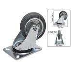 Benson Zwenkwiel - Massief Rubber - Slijtvast - 100 mm -..., Doe-het-zelf en Verbouw, Zwenkwielen, Ophalen of Verzenden, Nieuw