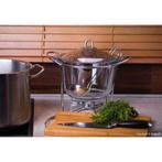Kinghoff KH-1413 chafing dish en warmhoudbak van glas pot, Huis en Inrichting, Keuken | Servies, Ophalen of Verzenden, Nieuw
