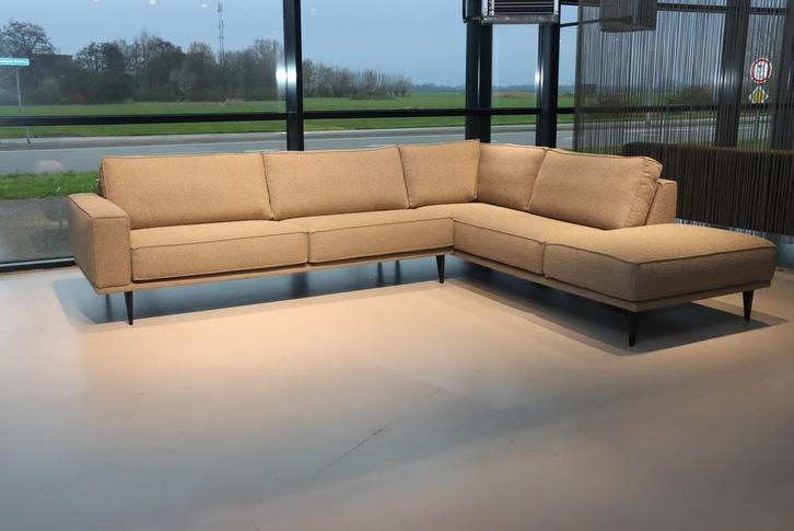 Cartel Living hoekbank Finley 3 zits+Dormeuse in stof., Huis en Inrichting, Banken | Bankstellen, Hoekbank, Nieuw, Stof, Ophalen of Verzenden