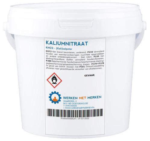 Wmm Chemie Kaliumnitraat 1,1 kg, pot, Doe-het-zelf en Verbouw, Overige Doe-het-zelf en Verbouw, Nieuw, Verzenden