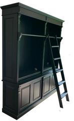 Boekenkast zwart – zwart 60704 Toulouse 220 x 240cm, Huis en Inrichting, Kasten | Boekenkasten, Ophalen of Verzenden, Nieuw