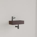 Fontein Gliss Design Nano 36x18x9 cm 1 Kraangat Links Choco, Ophalen of Verzenden, Nieuw, Overige typen