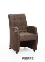 Eetkamerstoel Pierre - eetkamerstoelen - Bruin, Nieuw, Bruin, Stof