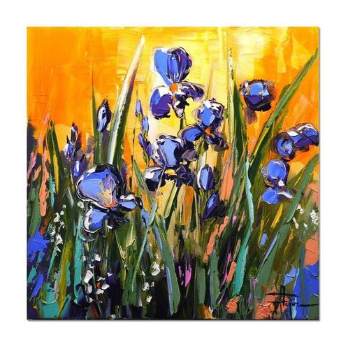 Olivier Pfleger - Bearded Iris, Antiek en Kunst, Kunst | Schilderijen | Modern