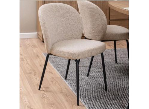 Outlet prijs: Eetkamerstoel Patricia - Stof Taupe, Huis en Inrichting, Stoelen, Verzenden