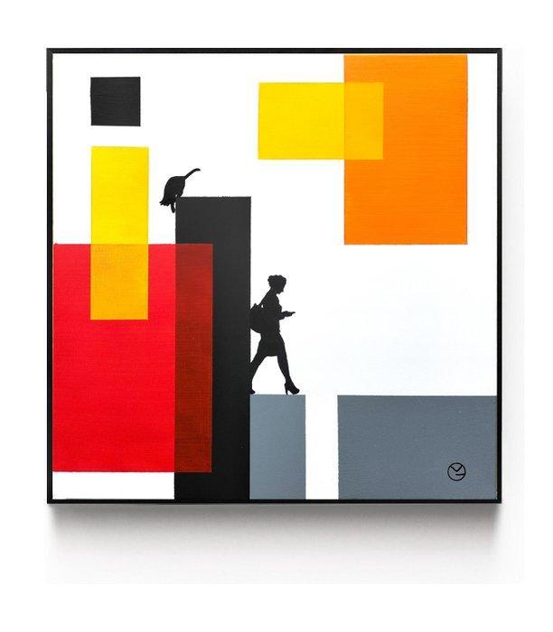 Giò Mondelli - Cosa guardi, Antiek en Kunst, Kunst | Schilderijen | Modern