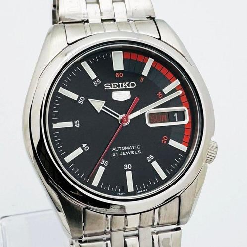 Seiko - 5 Black Dial Automatic - Zonder Minimumprijs -, Sieraden, Tassen en Uiterlijk, Horloges | Antiek