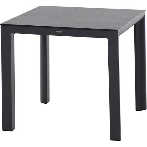 Siena Garden Silva Eettafel 80x80cm mat antraciet / HPL -, Tuin en Terras, Tuintafels, Ophalen of Verzenden