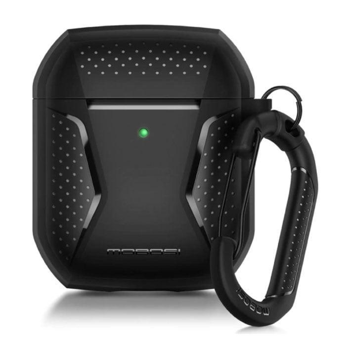 Shockproof Hoesje voor AirPods 1 / 2 met Karabijnhaak -, Telecommunicatie, Mobiele telefoons | Hoesjes en Frontjes | Overige merken